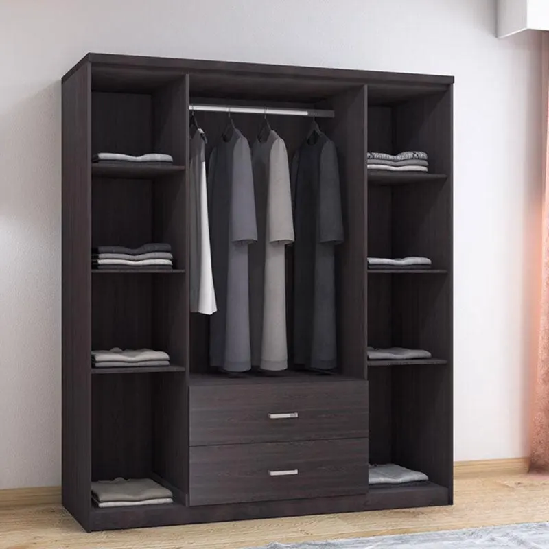 Dulap Olympus cu 4 usi si sertare 159x57x183 cm - Negru