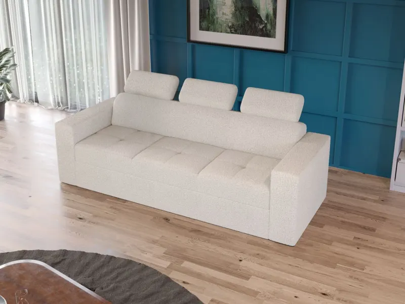 Lichidare Canapea Paloma plusata aspect lana alba — imaginea 2