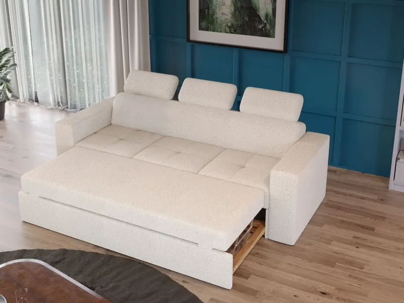 Lichidare Canapea Paloma plusata aspect lana alba — imaginea 3