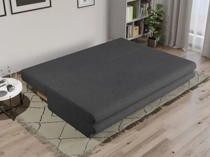 Canapea Extensibila Sensi plusata aspect lana gri — imaginea 3