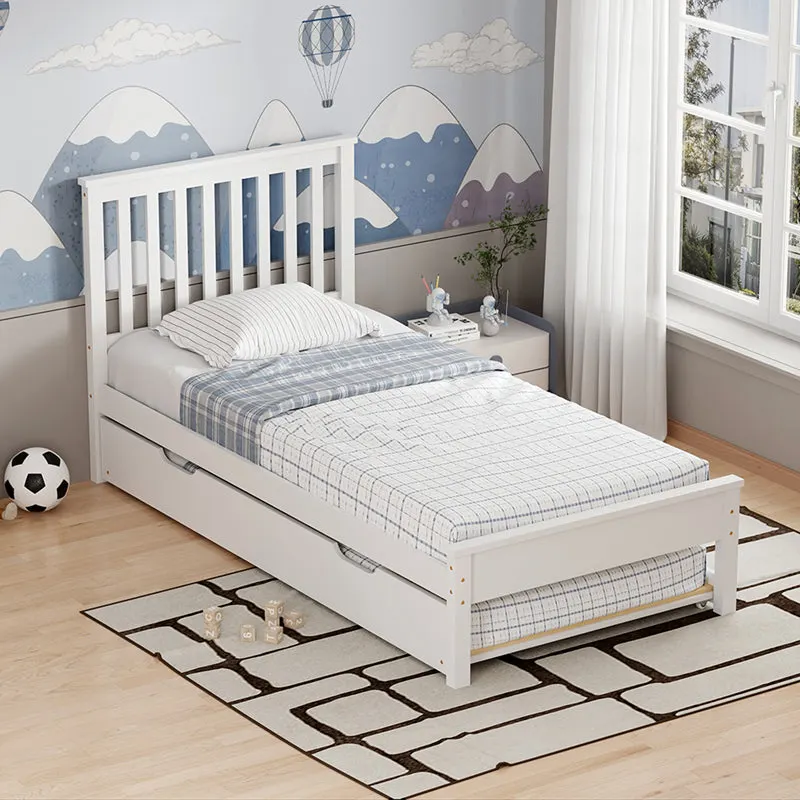 Pat Bed Benia, Placaj, 90x190 cm - Alb