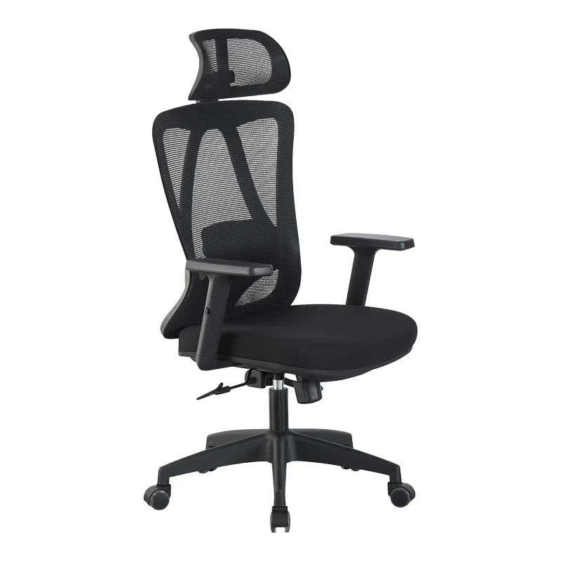 Scaun de birou Magida, Stofa, Negru - Negru