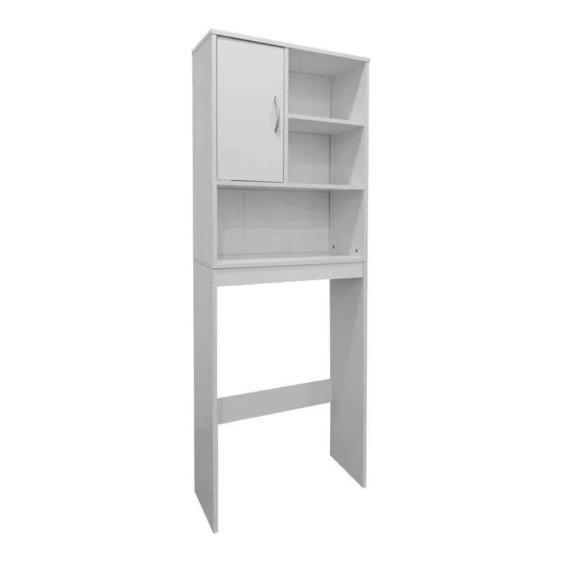 Dulap Baie cu Loc Pentru Masina de Spalat cu sertare, Lemn, Diverse culori, 60x24x168 cm - Alb