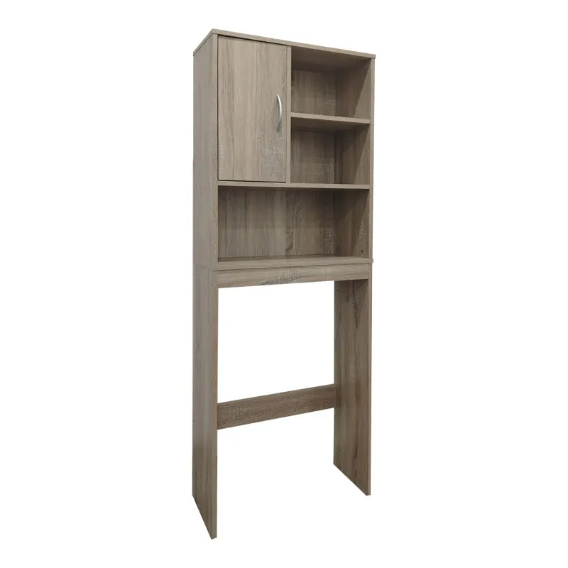 Dulap Baie cu Loc Pentru Masina de Spalat cu sertare, Lemn, Diverse culori, 60x24x168 cm - Stejar