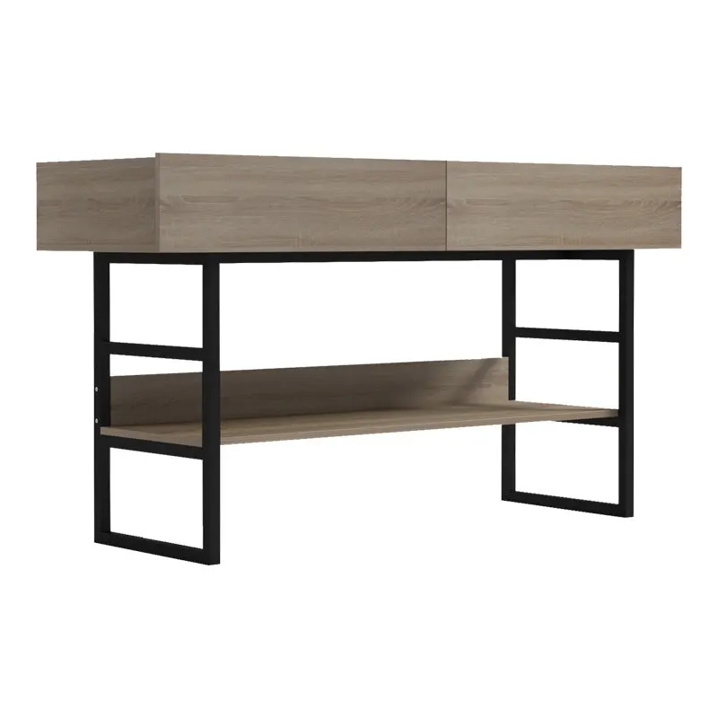 Masa de Consolă cu functie Vien, Lemn, Sonoma - Negru, 139x43x75 cm - Stejar