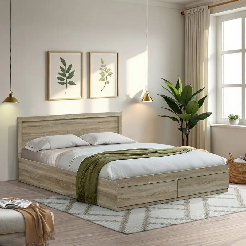 Pat Olympus cu sertar, Diverse culori, 160x200 cm - Stejar