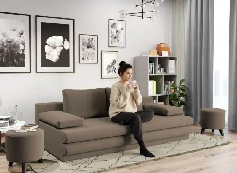 Canapea Extensibila Sensi Cappuccino