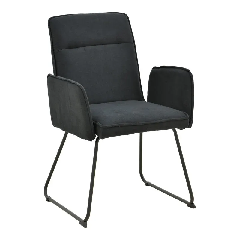 Fotoliu Essential tesatura, neagra, 56x59x89 cm - Negru