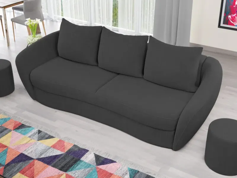 Canapea Velur Gri — imaginea 2