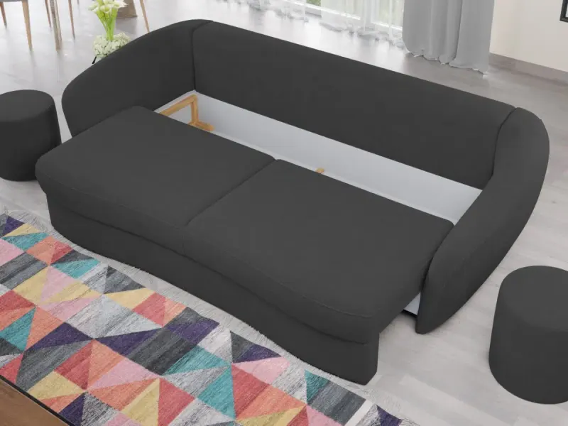 Canapea Velur Gri — imaginea 3