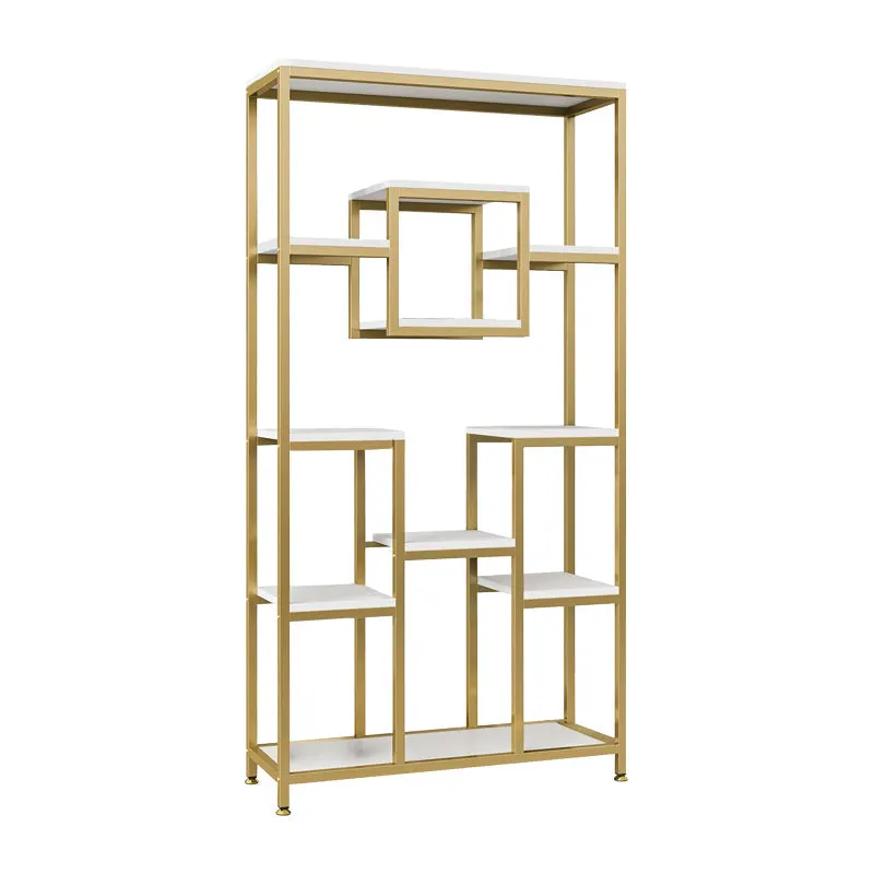 Biblioeca Aduti, aur-alb, 90x34x182 cm - Auriu