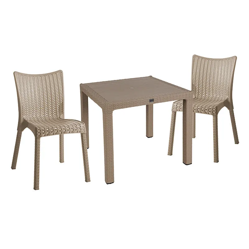 Set de sufragerie Explore-Confident set 3 piese, Crem, 90x90x74 cm - Bej