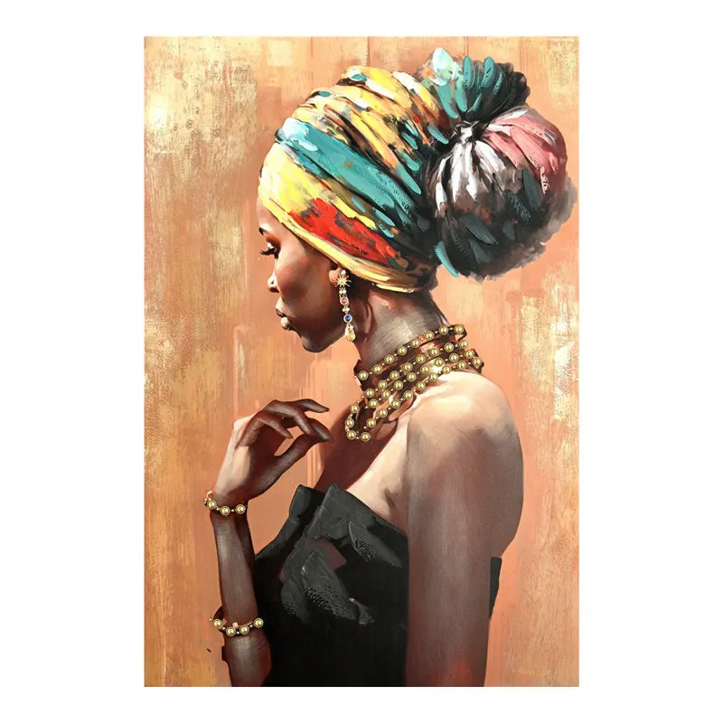 Tablou canvas African, Maro, 80x120 cm - Multicolor