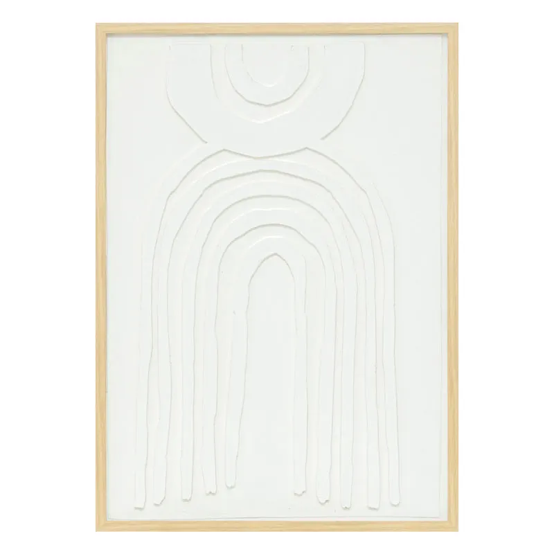 Tablou cu rama Bobby, Alb, 50x70 cm - Alb