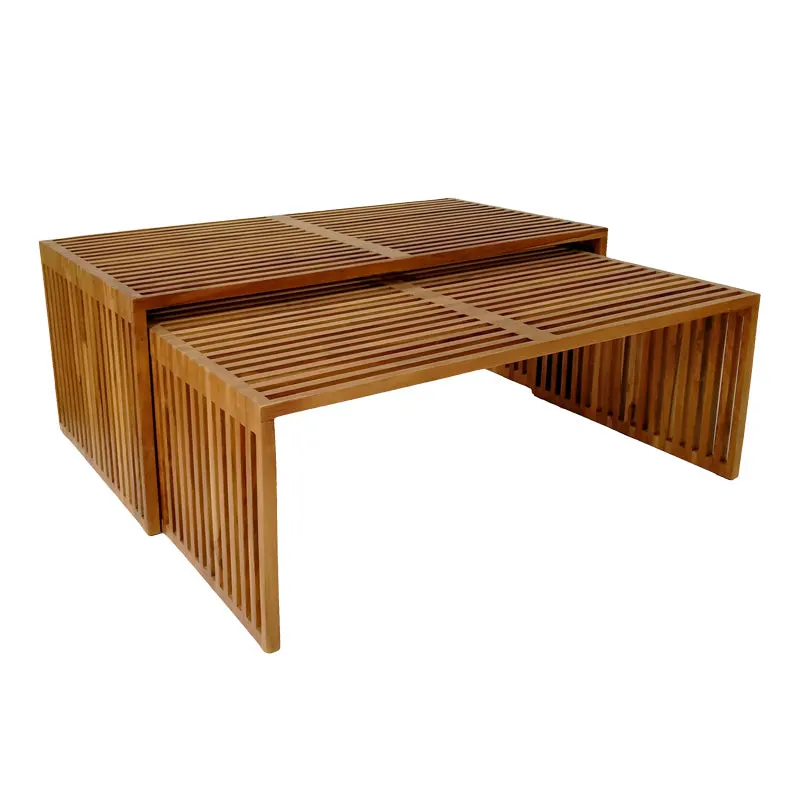 Set de 2 mese de gradina Tinnie Boho, Natural, 116x60x46 cm - Natur