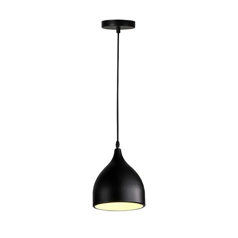 Lustra Perce metal, Alb - Negru, 17x17x100 cm - Negru