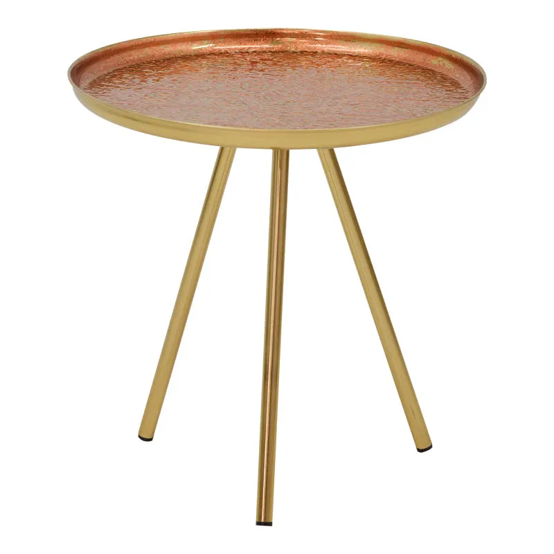 Masuta laterala Jacksie metal bronz, aur, 46x46x48 cm - Auriu