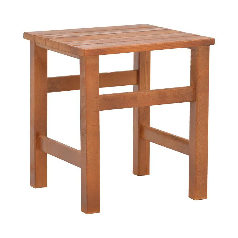 Masa de gradina Summrine de plaja din lemn de fag solid, nuc, 40x40x45 cm - Nuc