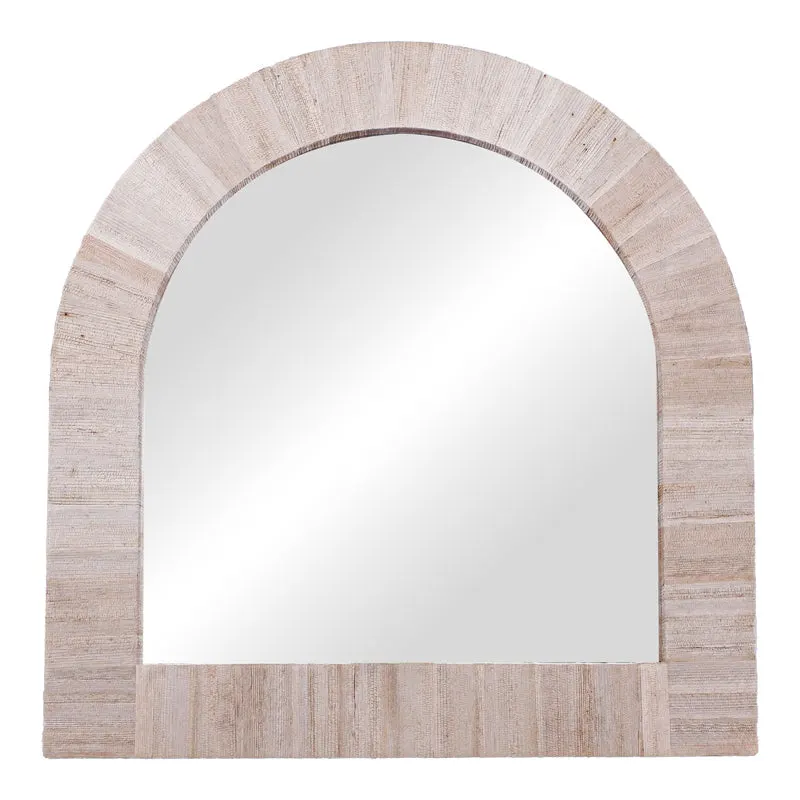 Oglinda de perete (lemn de bananier) Koin Boho, Natural, 80x80 cm - Natur