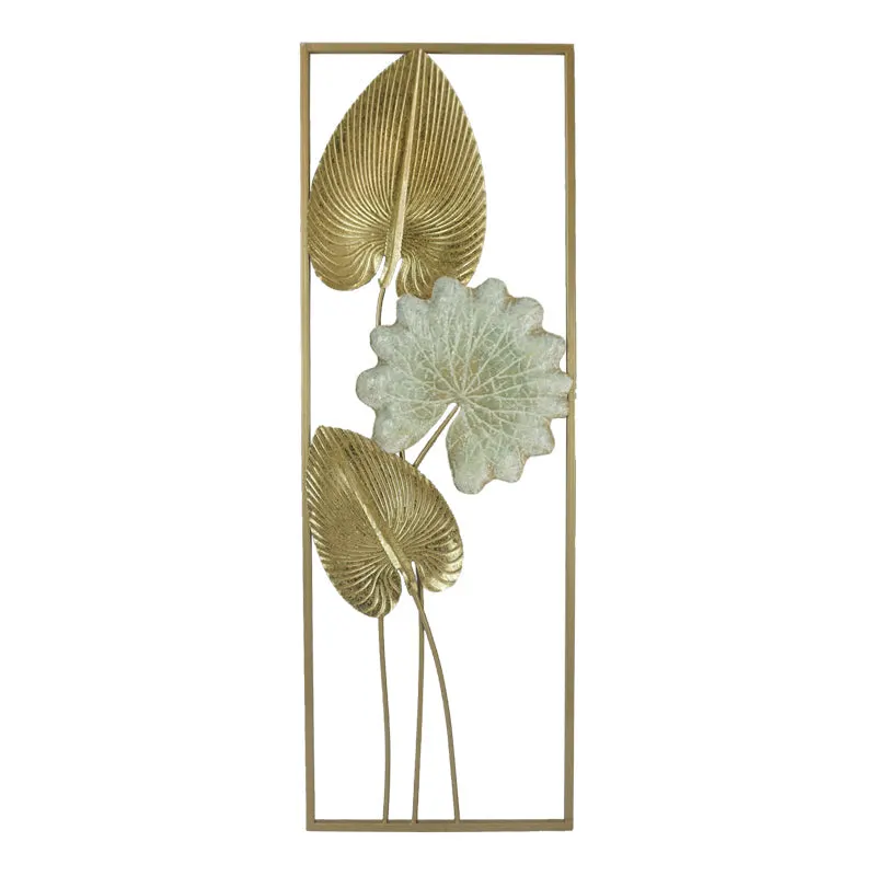 Decoratiune de perete din metal Tropana, Auriu, 31x90 cm - Auriu