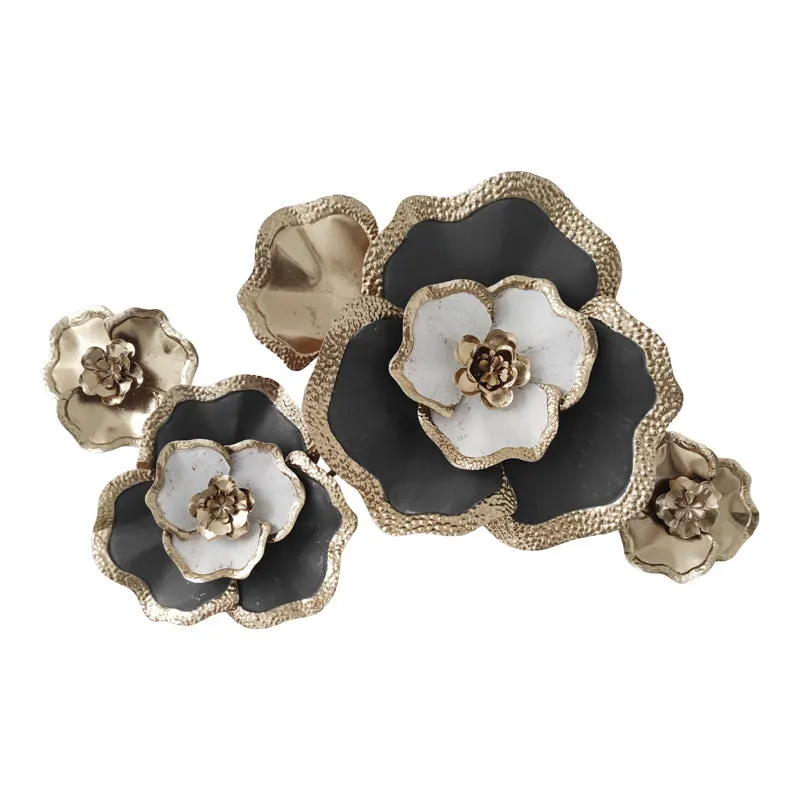 Decoratiune de perete din metal Rosalia, Auriu, 90x58x7 cm - Auriu