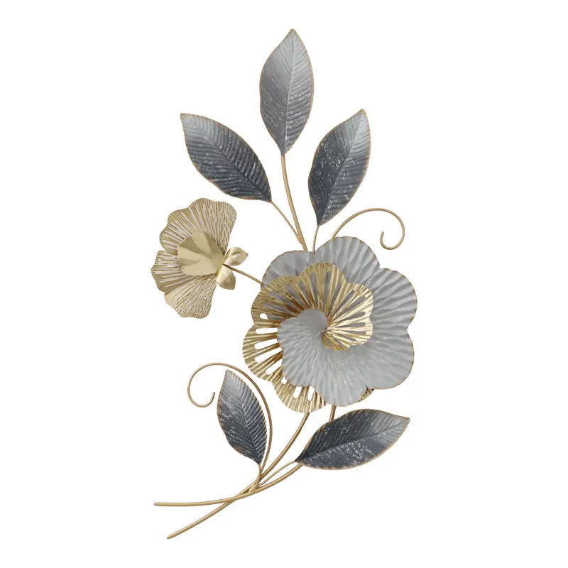 Decoratiune de perete din metal Lux metal, Auriu, 49x92x7 cm - Auriu