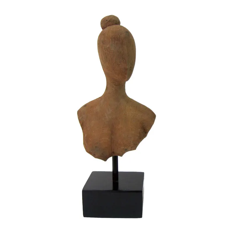 Decoratiune de masa Lafia I lemn Natural de mango-fier, 18x12x42 cm - Natur