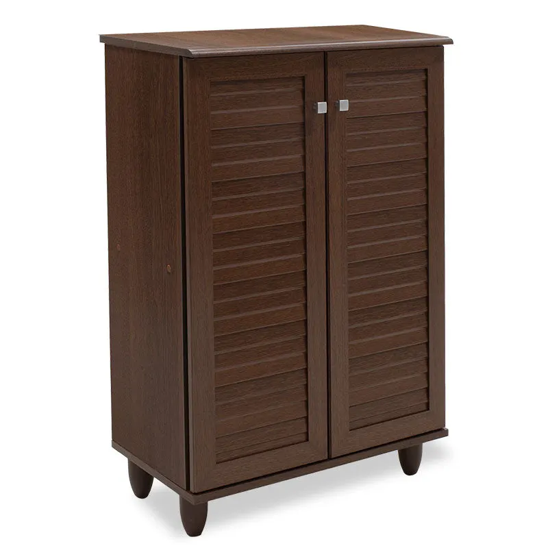 Dulap pantofi SANTΟ, 10 - 12 perechi, nuc, 60x35x92 cm - Nuc