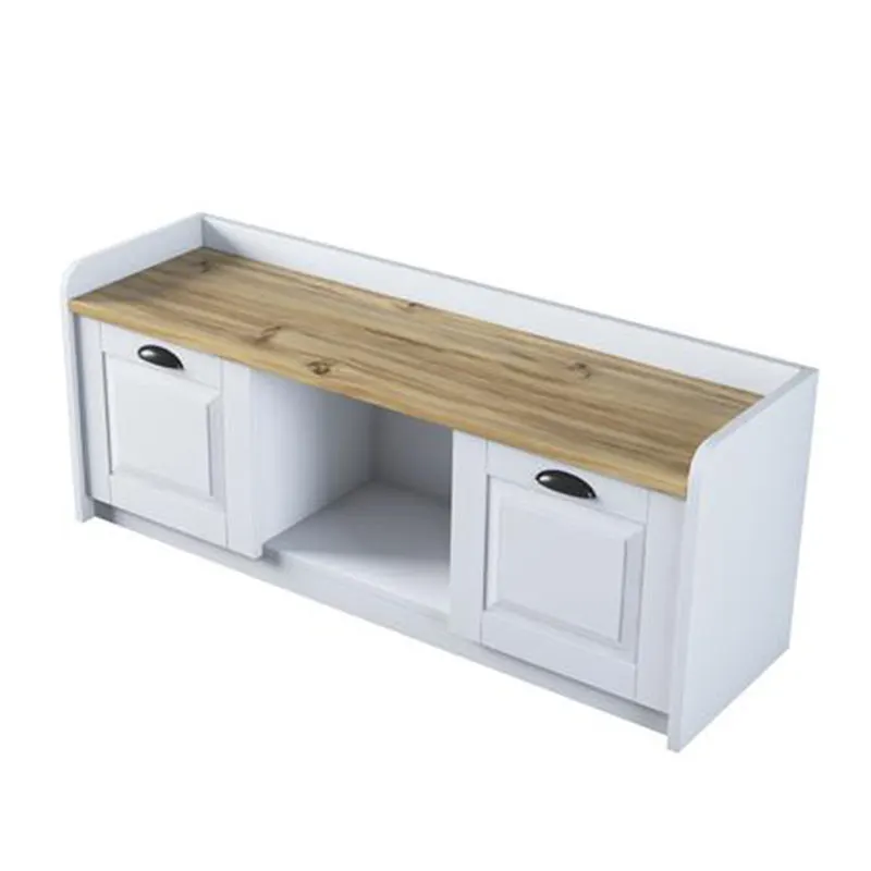 Banca pantofi Arthur I 8 perechi, Alb, 120x40x45 cm - Alb
