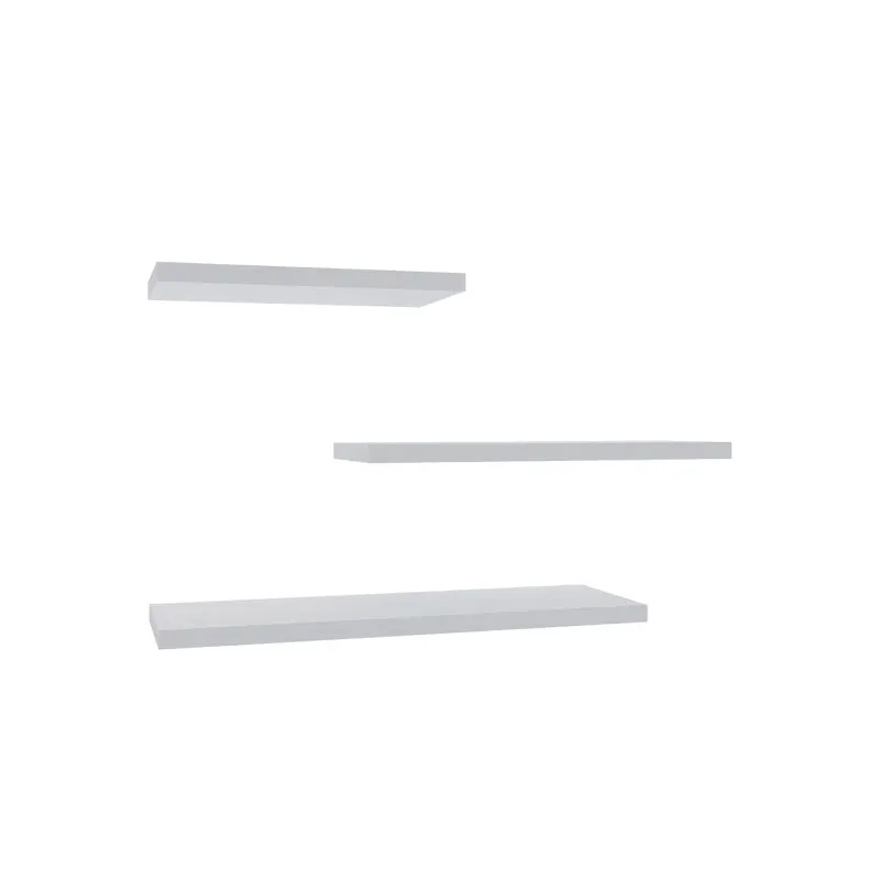 Raft perete Leila set de 3 pachet, Diverse culori, 40x14 cm - Alb