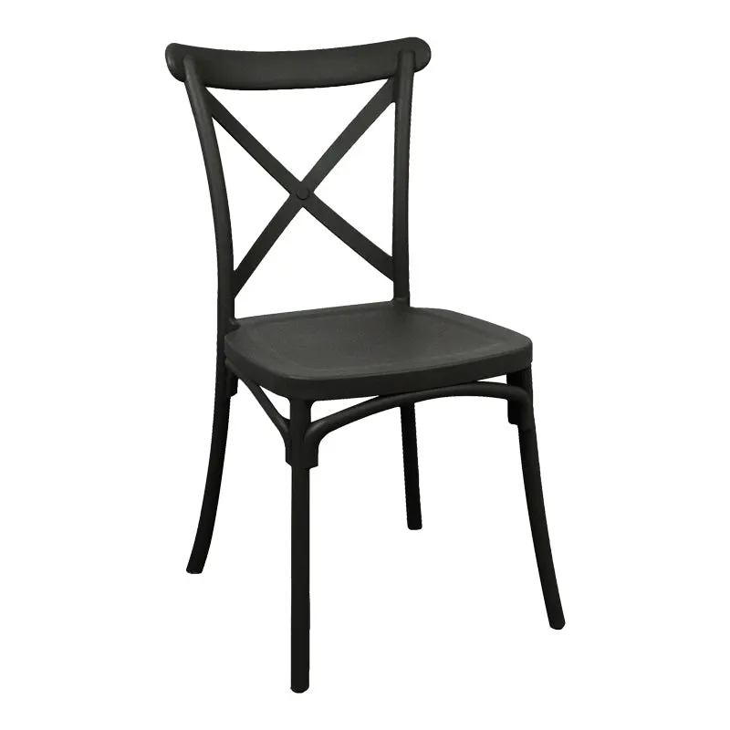 Scaun Crossie, Diverse culori, 38x46x82 cm - Negru