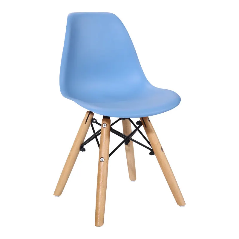 Scaun Julita pentru copii albastru si lemn de fag, Natural, 35x31x58 cm - Albastru