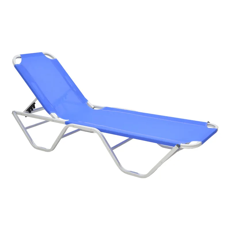 Sezlong Dessie pliabil aluminiu plasa, 56x188x30 cm - Albastru