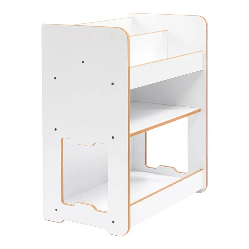 Raft gheona -bianc mdf, Alb - Natural, 57x34x70 cm - Alb