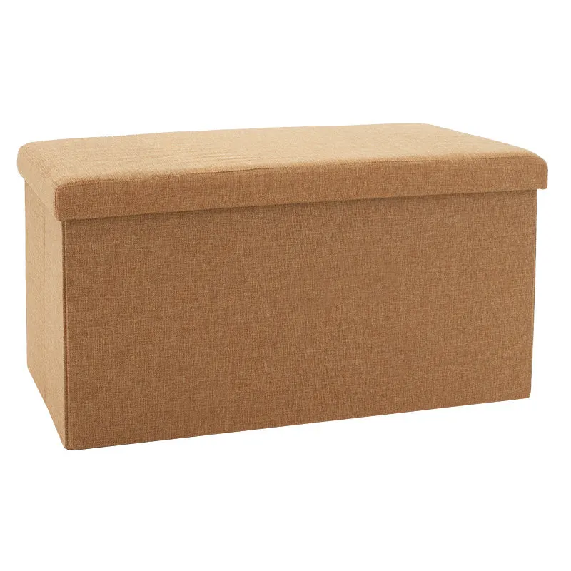 Taburet cu depozitare Greatness, Gri - Bej, 76x38x38 cm - Bej