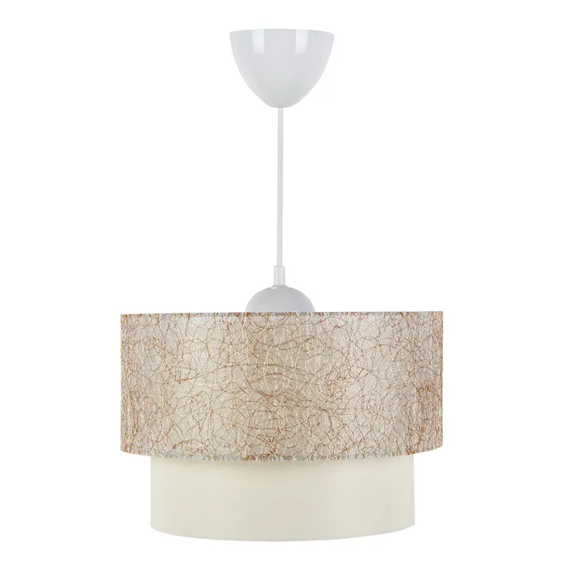 Lustra tavan PWL-1087, alb-Gri, D30x20 cm - Crem