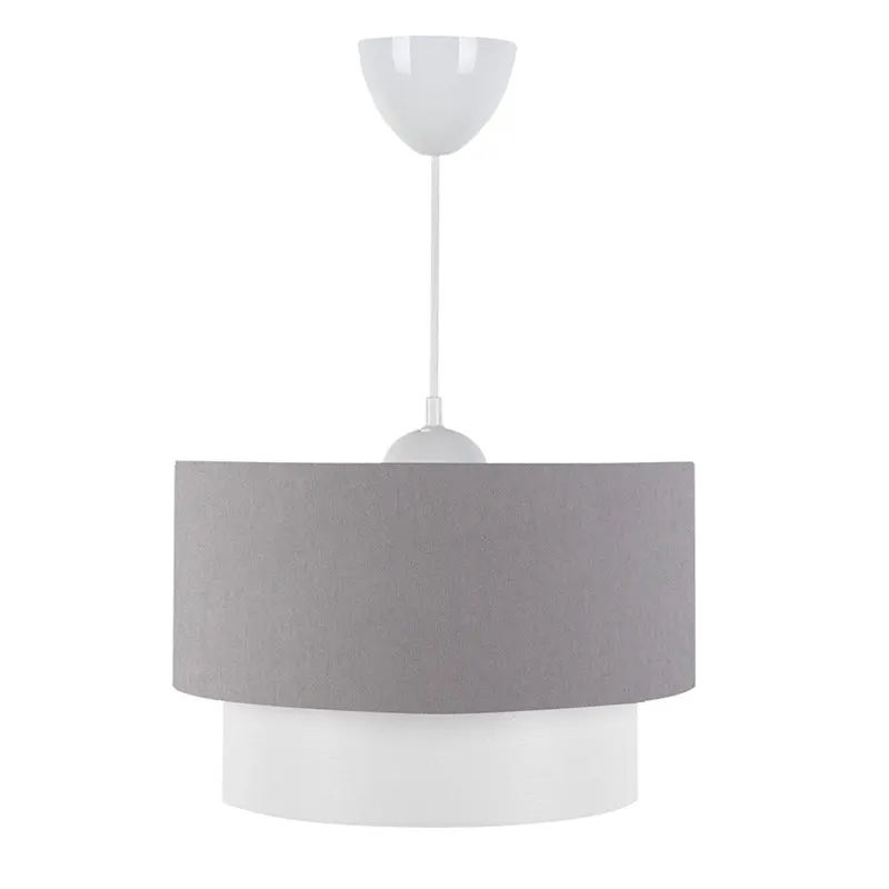 Lustra tavan PWL-1087, alb-Gri, D30x20 cm - Alb