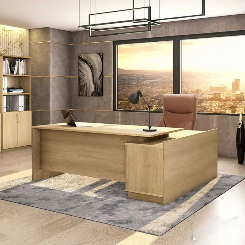 Birou profesional Amazon colt stanga, Sonoma, 180x160x76 cm - Stejar