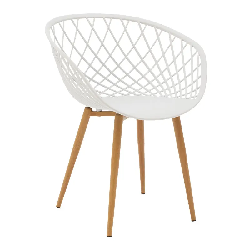 Scaun Ezra, Metal, 63x56x82 cm - Alb