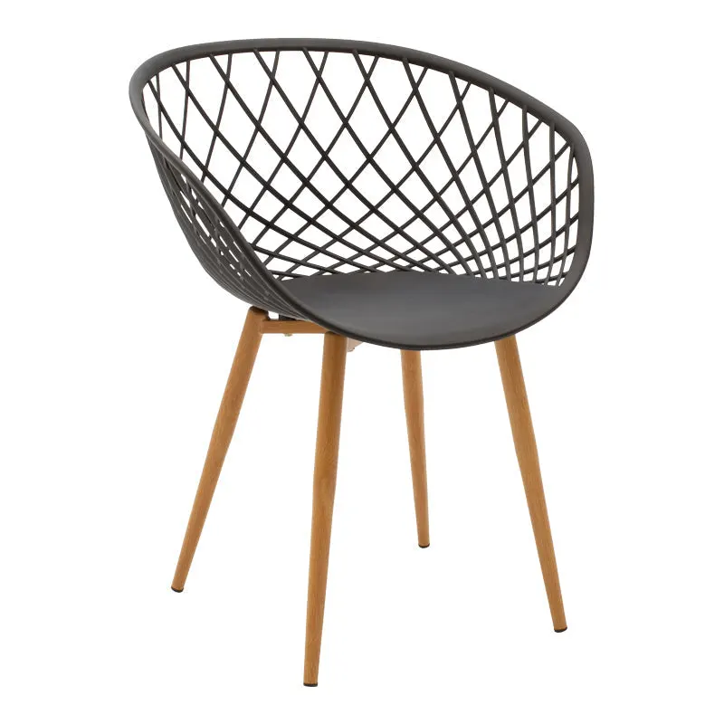 Scaun Ezra, Metal, 63x56x82 cm - Antracit