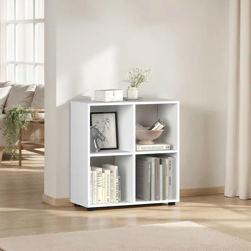 Biblioteca Joasa KTP-022-FF-1 Home Collection® Cubic, Alb - Stejar, 70x72x30 cm - Alb
