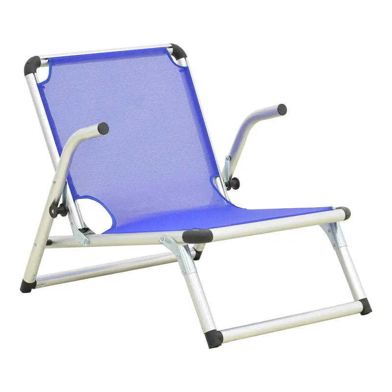 Scaun de exterior Plazo, aluminiu si textilene, 55x70x59 cm - Silver-Blue