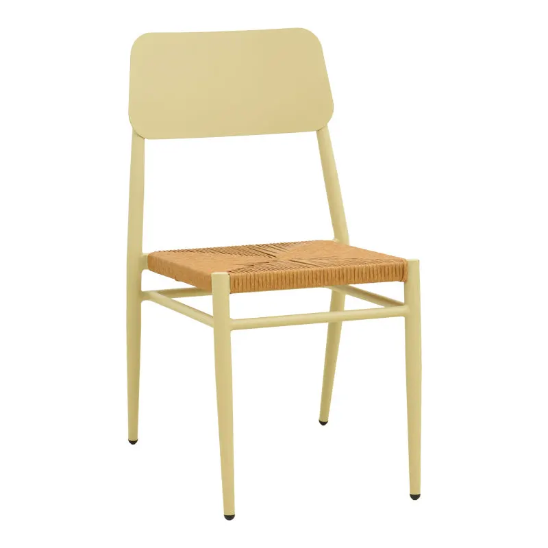Scaun de exterior Giardino, Alb-Natural, 45x56x82 cm - Bej-Natural