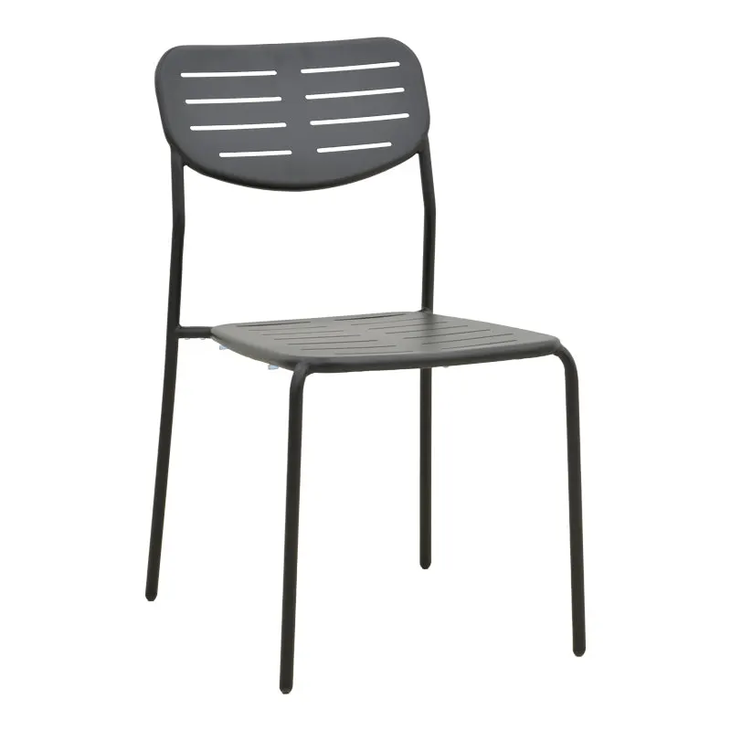 Scaun exterior Deraby, metal, 52x46x83 cm - Negru