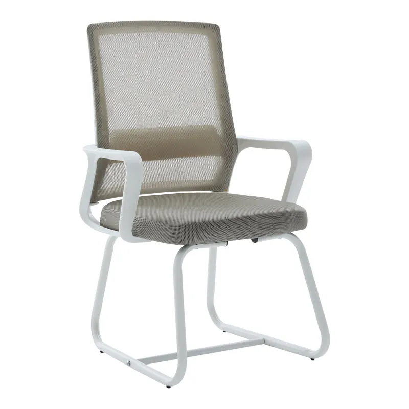 Scaun vizitator Palma, mesh, 46x52x94 cm - Alb-Gri
