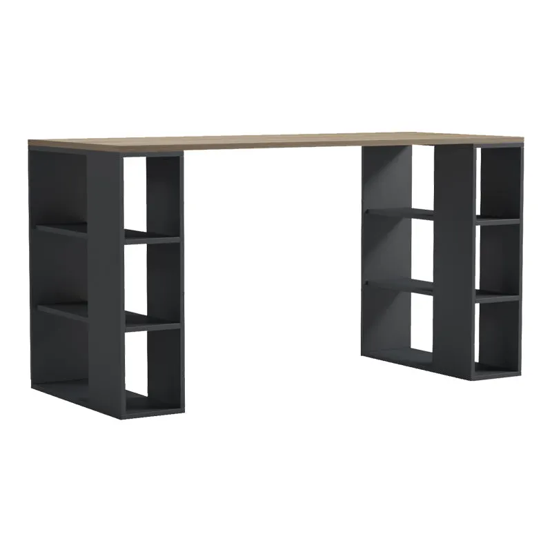 Birou Praga, 140x60x75 cm - Sonoma-Antracit