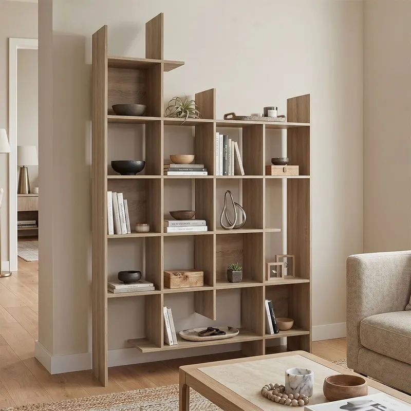 Manco Bibliotecă, Antracit - Sonoma, 122x26x188 cm - Sonoma