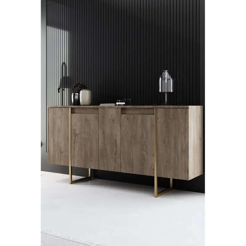 Mobilier de Lux, 160x35 cm - WalnutnGold