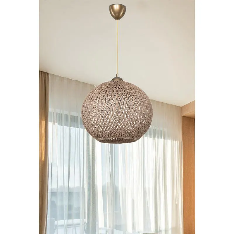 Lustra Leshia Ε27, Negru - Maro, D38x75 cm - Maro