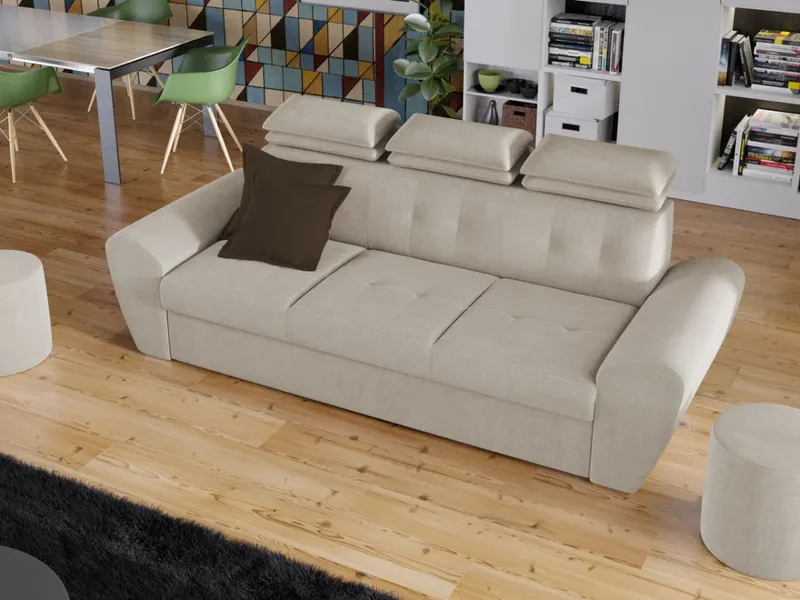 Set Canapea si Fotolii Barini Crem — imaginea 3